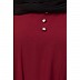 A-line abaya with piping at sleeves-Maroon-black